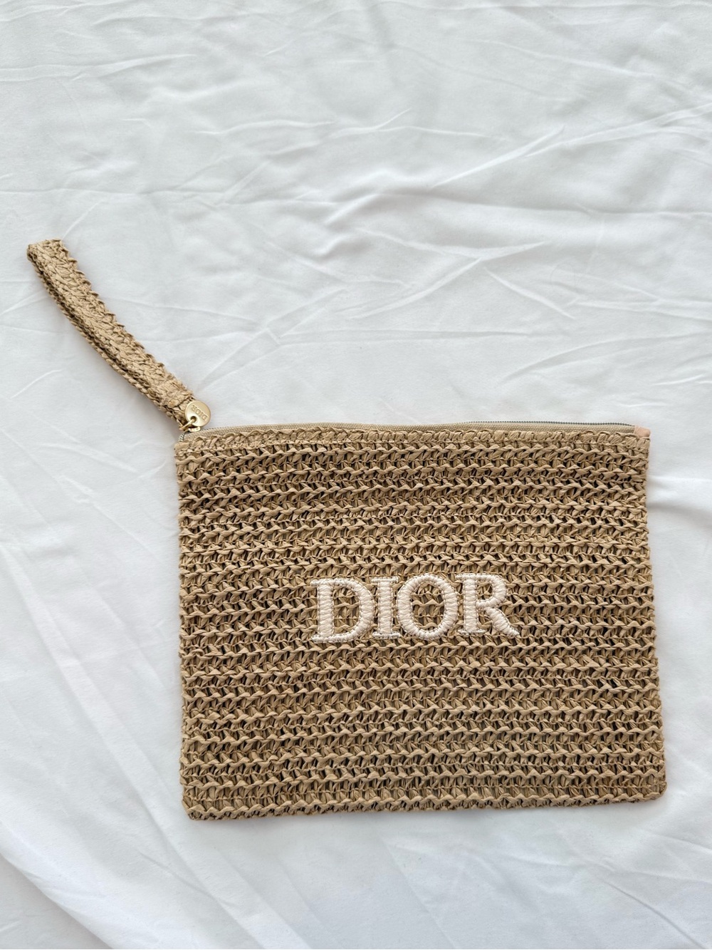 Brand New Dior Raffia Woven Cosmetics
Pouch / Clutch